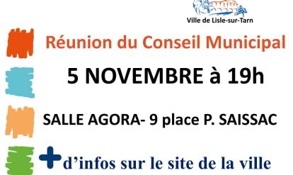 Conseil municipal du 5 novembre 2025